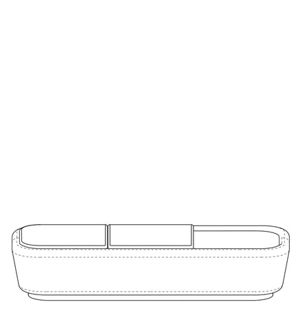 SHUFFLE Two Seat Table Bench